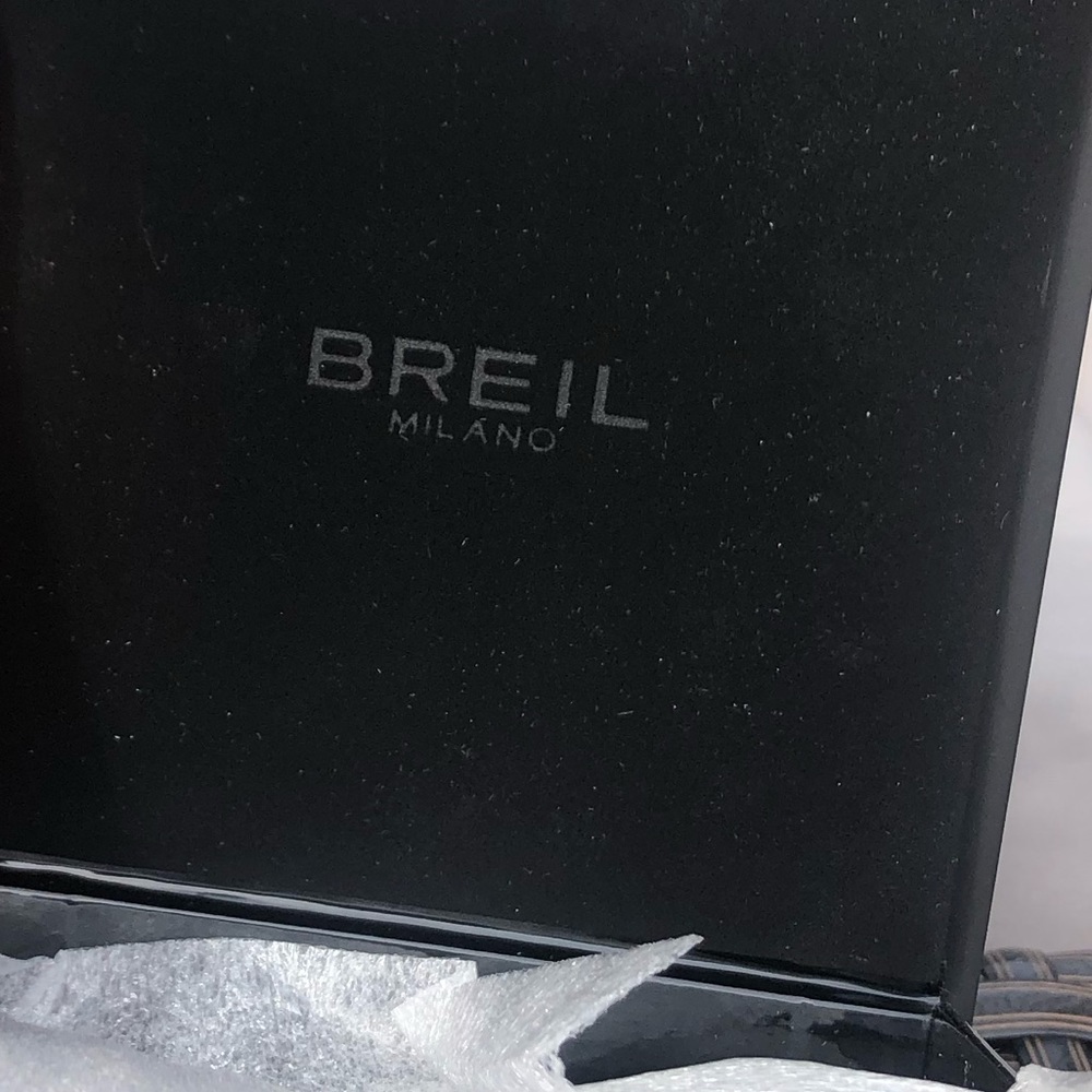 L44:  GIFT !!!  Breil black and stainless wired swirl bracelet-  punch clasp - Picture 5 of 8